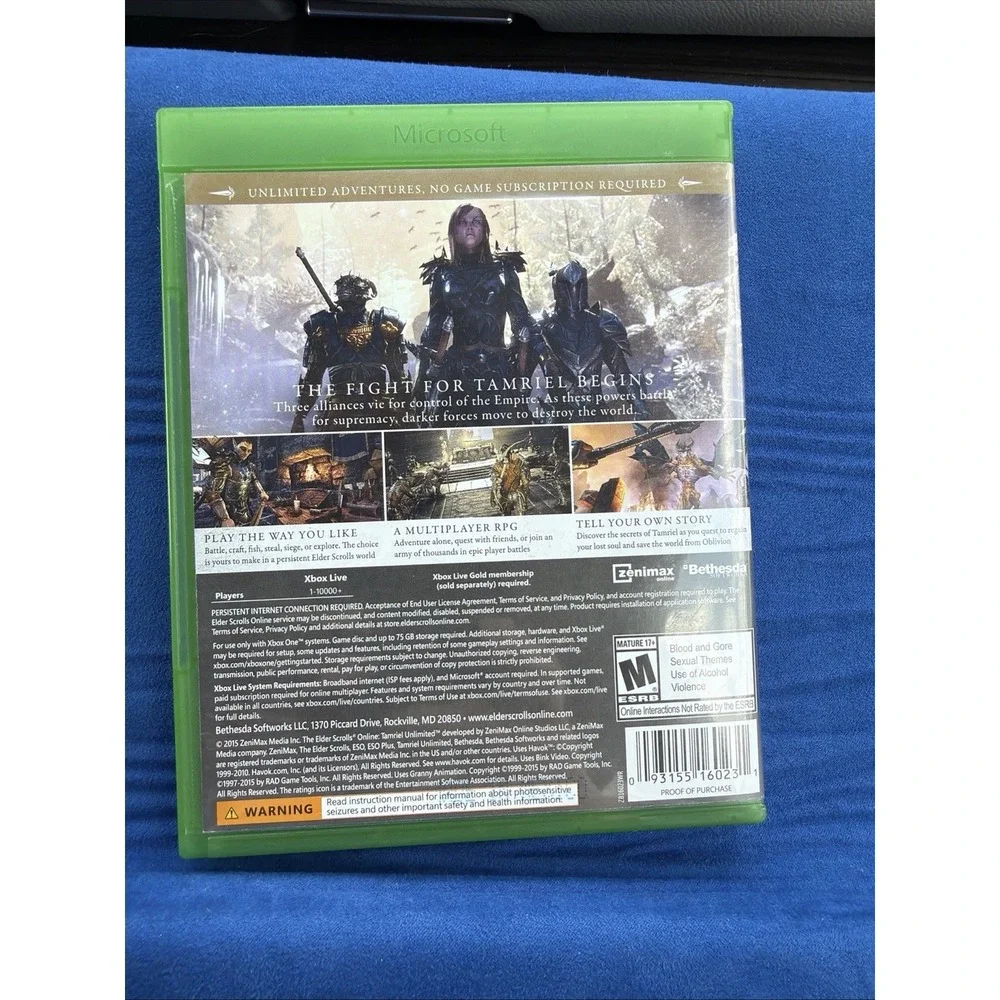 The Elder Scrolls Online: Tamriel Unlimited (Microsoft Xbox One) CIB complete